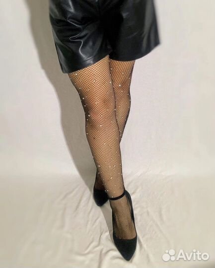 Колготки со стразами