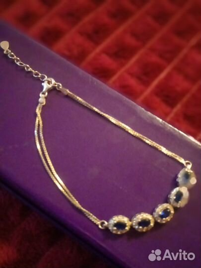 Серебряный браслет с натуральными камнями