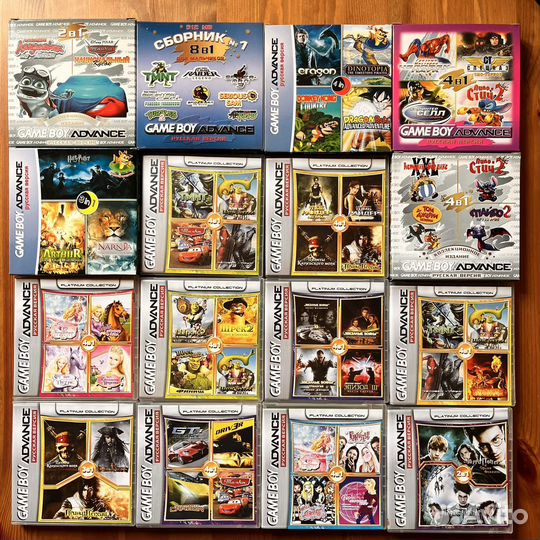 Картриджи gba 16 штук(62 игры) одним лотом