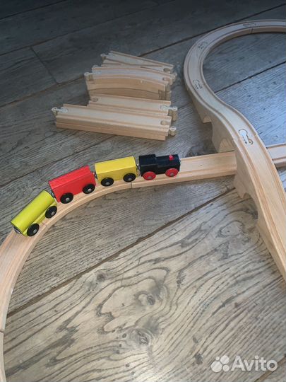 Игрушка железная Дорога деревянная IKEA
