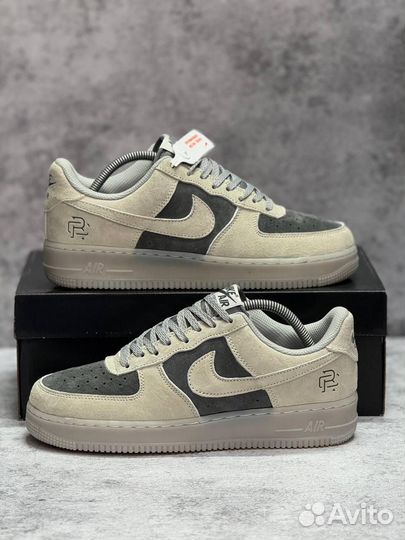 Кроссовки Nike Air Force 1 Grey Pavy (Арт.47470)