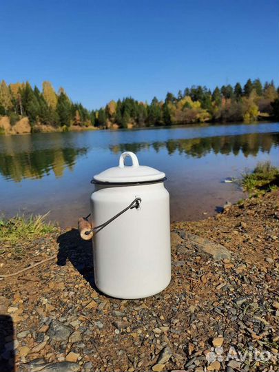 Бидон эмалированный СССР. Советский бидон