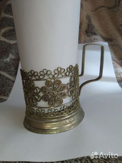 Подстаканник скань СССР мельхиор