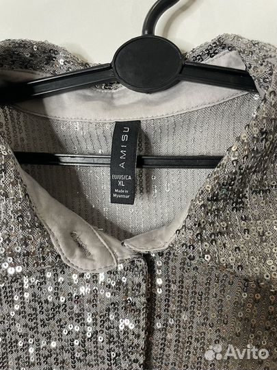 Рубашка с паетками xl