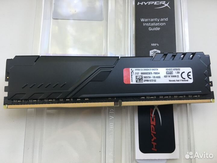 Оперативная память DDR4 32гб HyperX fury Black