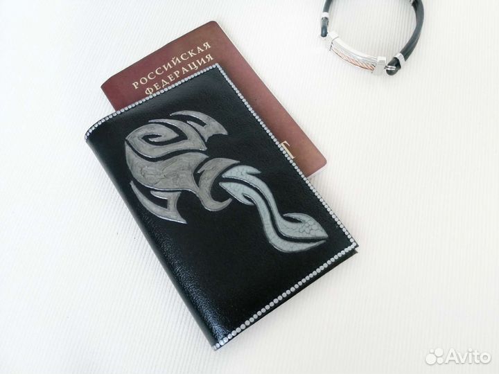 Обложка для паспорта кожаная