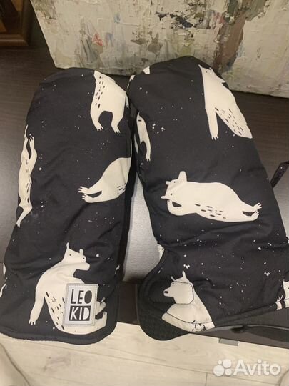 Зимний конверт с варежками Leokid