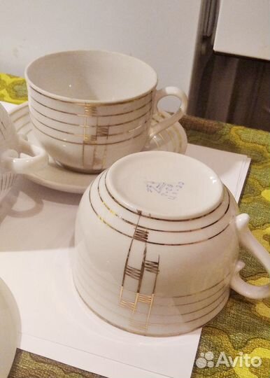 Чайные пары,блюдца+чашки,разных лет и заводов