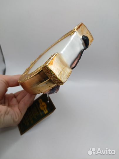 Елочная игрушка подкова новая стекло