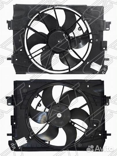 Диффузор радиатора в сборе Логан Дастер Сандеро