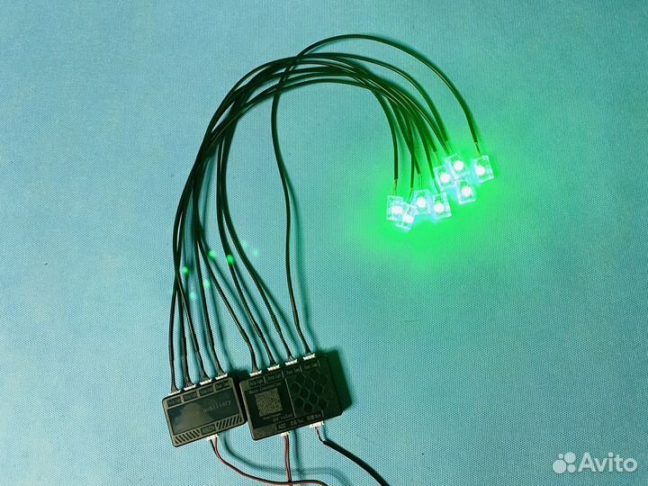 Контурная подсветка ручек дверей салона RGB