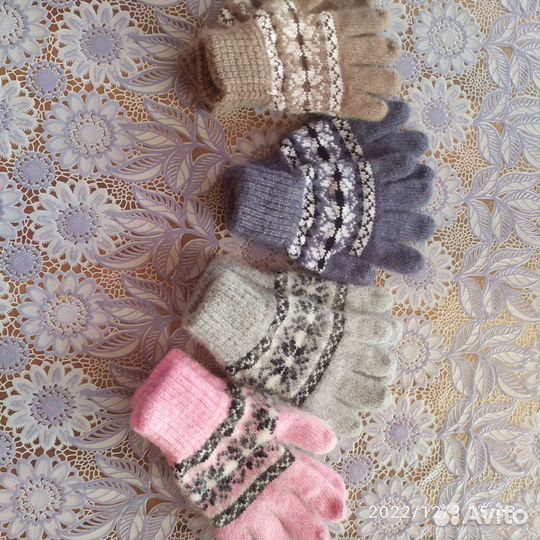 Перчатки женские теплые митенки