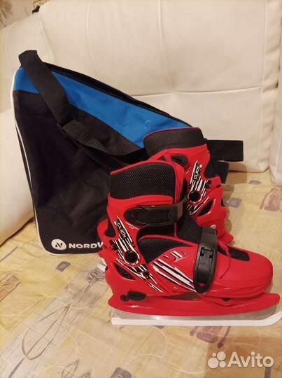 Коньки в сумке и клюшка