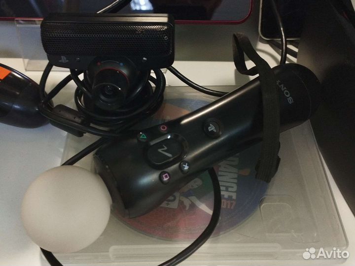 Комплект kinnect ps3 джойстик, камера, игра
