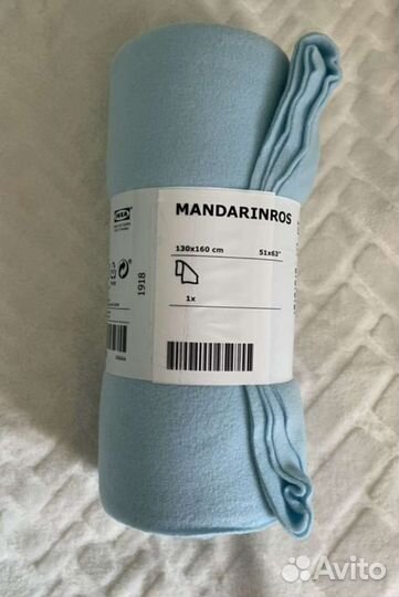 Плед икеа голубой