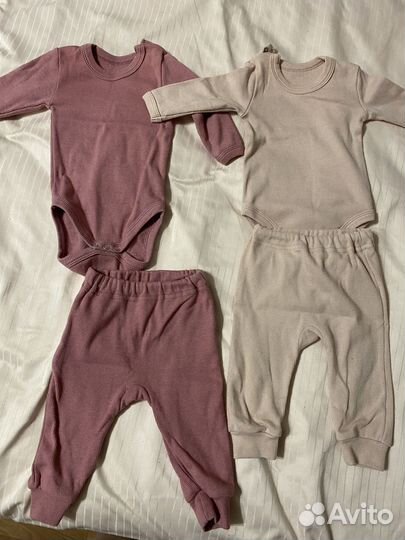 Вещи пакетом для девочек двойняшек 56-68