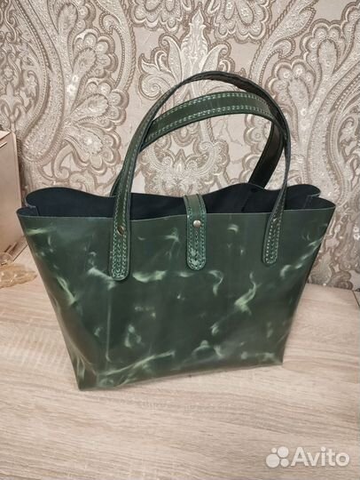 Сумка шопер натуральная кожа