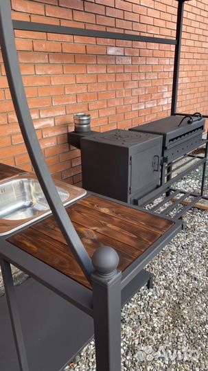 Мангал мойка печь мангал с крышей