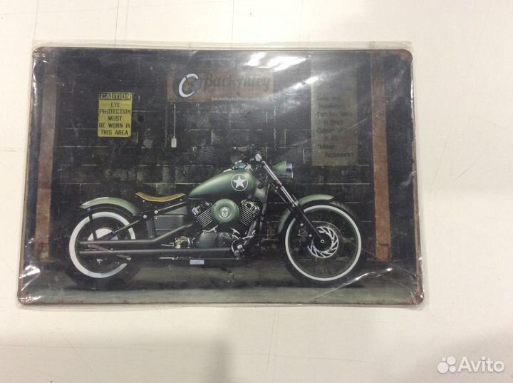 Металлическая табличка Мотоцикл