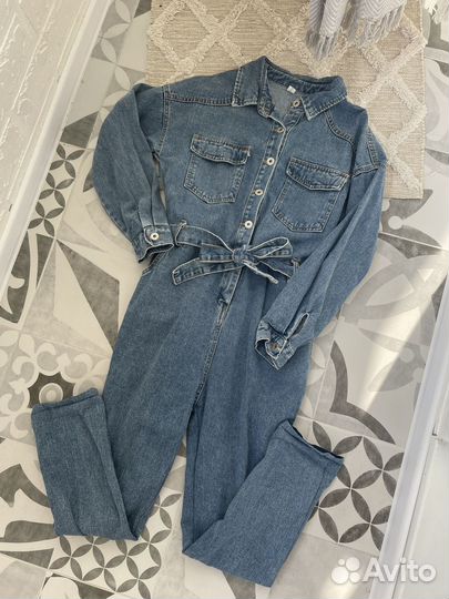 Джинсовый комбинезон женский 42 44