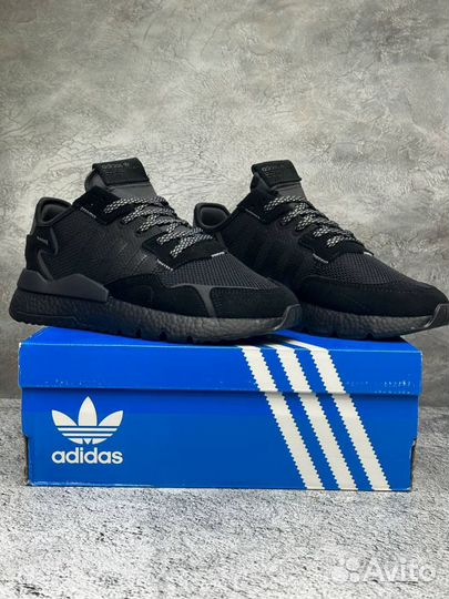 Кроссовки Adidas nite jogger (черные)