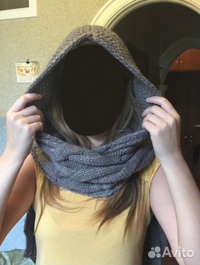 Шапка - шарф и шапка женские. Снуды. Зима