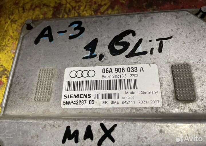 Блок управления двигателем Audi A3 8L 1.6 Apf