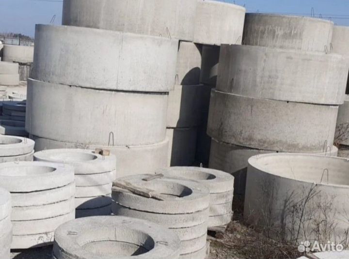 Бетонные изделия: крышки, донья, кольца, бордюры