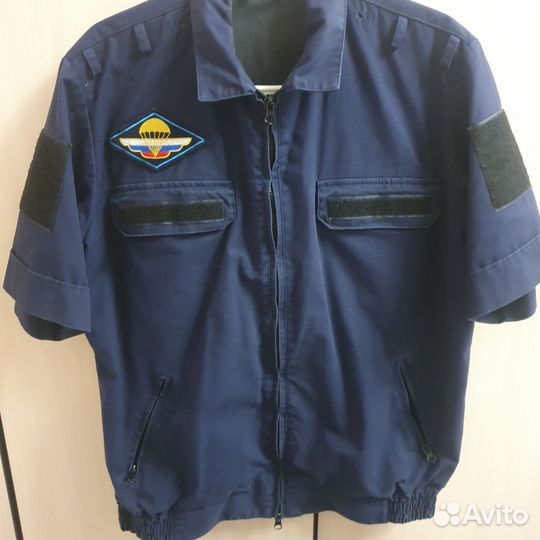 Форма офисная синяя, короткий рукав