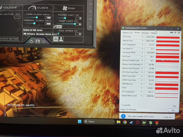 RX 580 8GB Sapphire Pulse Видеокарта