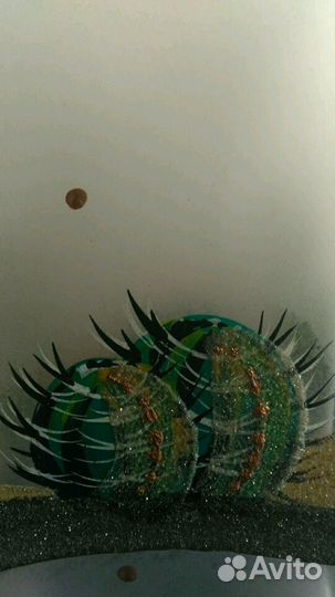 Ваза Кактус.Ручная работа