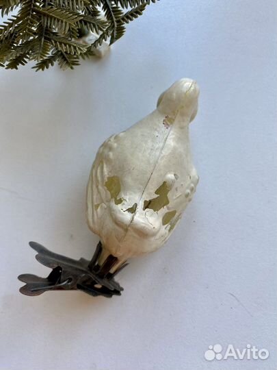 Ёлочная игрушка на прищепке Серая Шейка