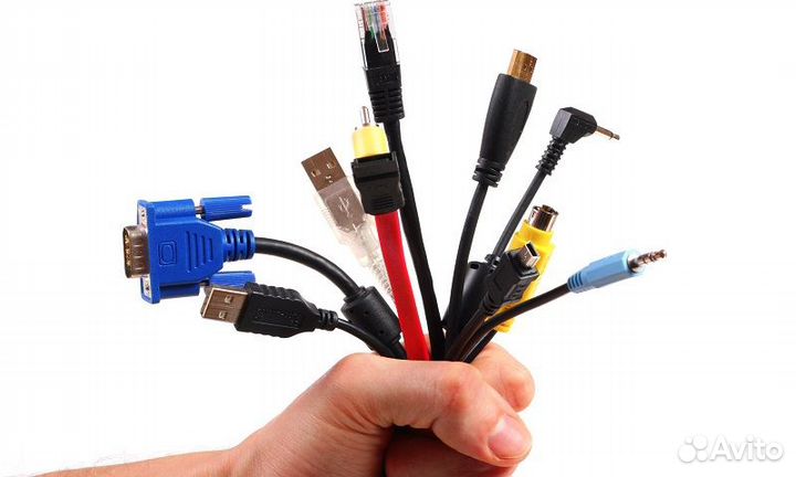 Кабели питания, переходники, аудио видео кабели, з