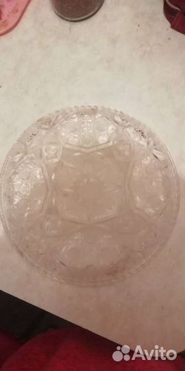 Ваза хрусталь и блюдо