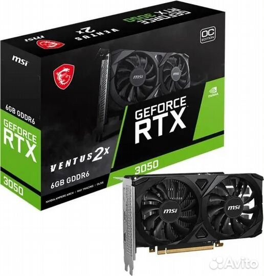 Видеокарта Msi RTX 3050 ventus 2X 6G OC