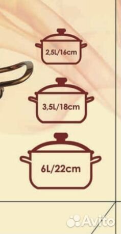 Набор кастрюль черный мрамор