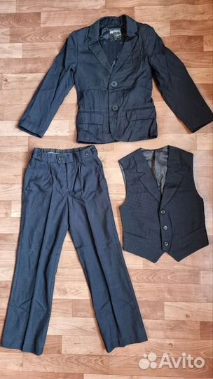 Школьный костюм-тройка для мальчика рост 122