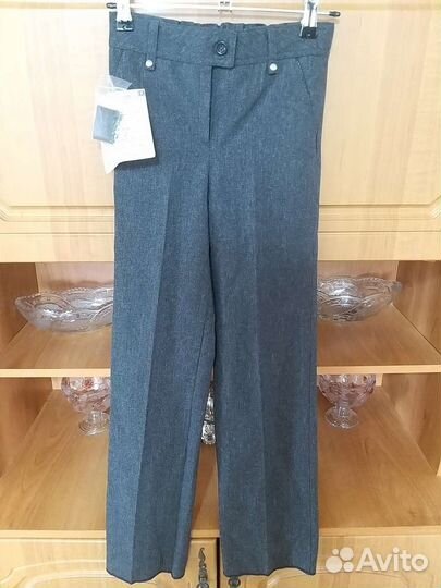 Брюки школьные серые