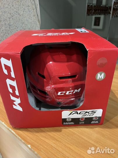 Шлем хоккейный CCM tacks 310 M красный