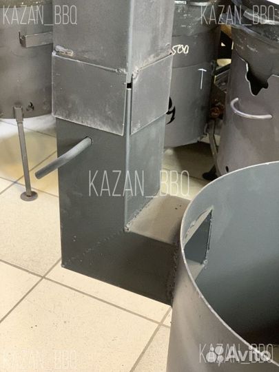 Печь для казана с трубой