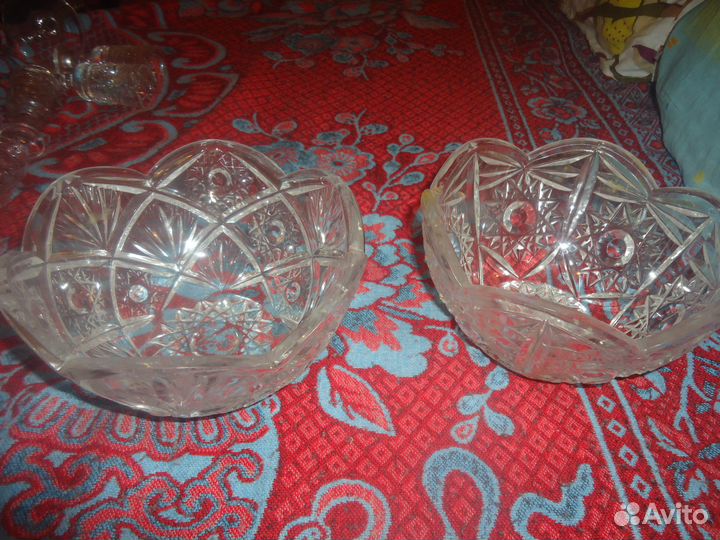 Салатники и стопки СССР хрустальные
