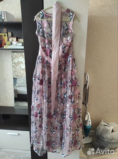 Вечернее платье 48 50 размер розовое