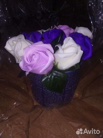 Мыло. Букет цветов из мыла