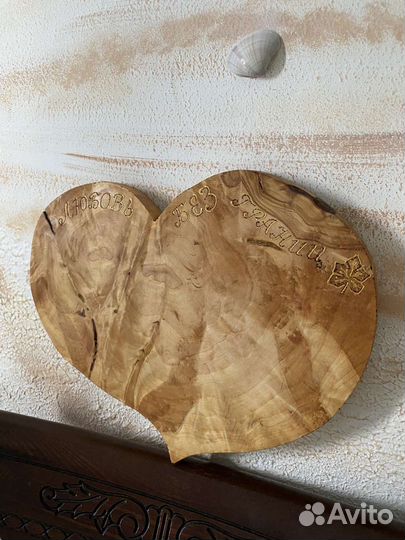Фигурка из дерева сердце