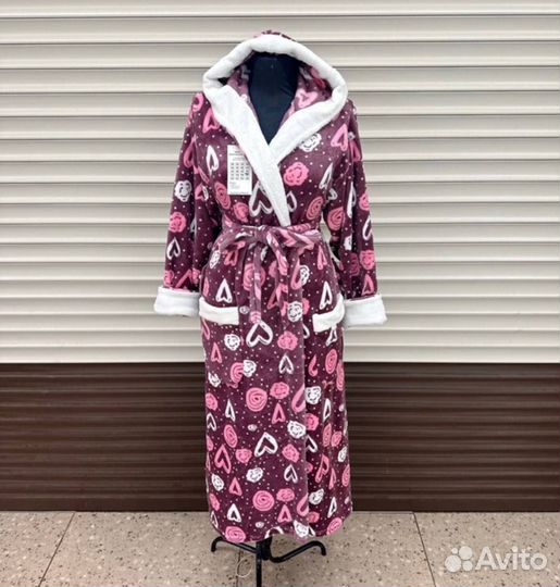 Халат махровый женский