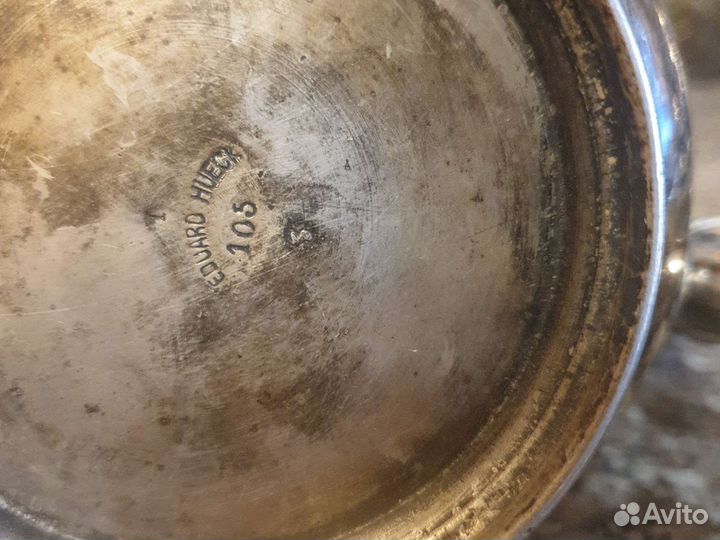 Антикварный набор чайник и молочник.Клеймо