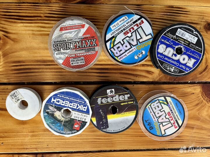 Леска тонкая, 0,1-0,3мм, бу