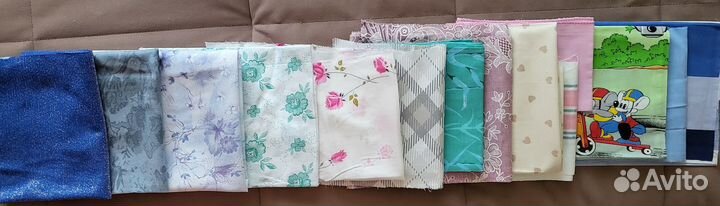 Лоскуты ткани для творчества (новые,набор)