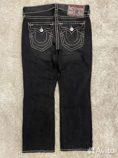 Джинсы True Religion Широкие Черные Ricky Super T