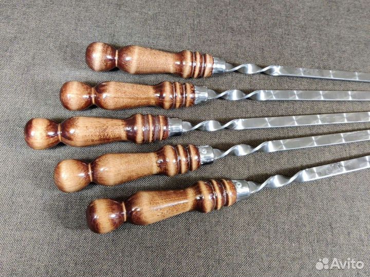 Шампура 5 шт. с деревянной ручкой 45см